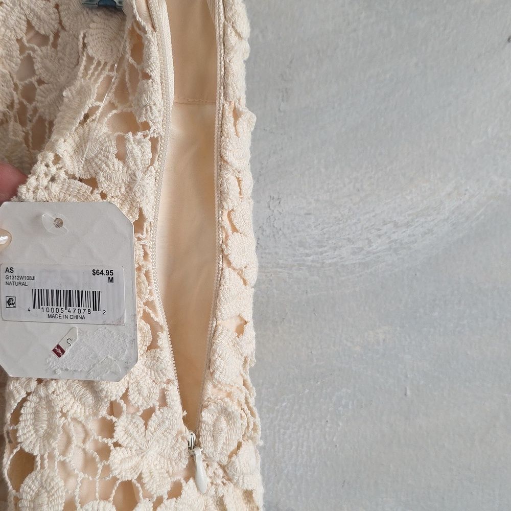 Natural Color Crochet Eyelet Mini Skirt Sz M Altar'd State NWT 100% Cotton - Picture 9 of 11